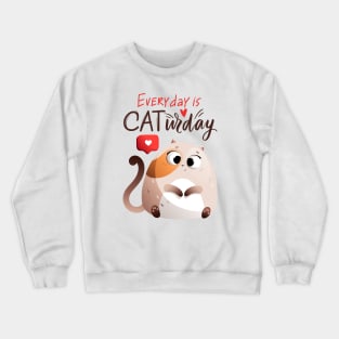 Cat Lovers Funny Cute Cats Crewneck Sweatshirt